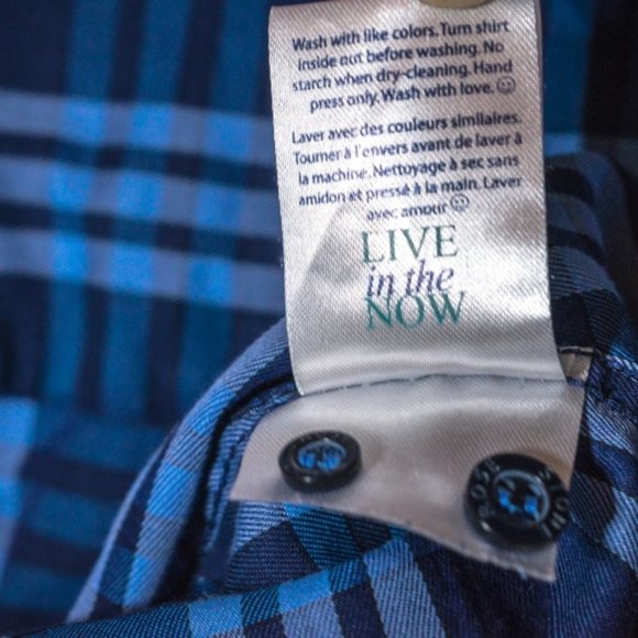 Stone Rose Long Sleeve Criss Cross Button Down - Picture 4 of 8